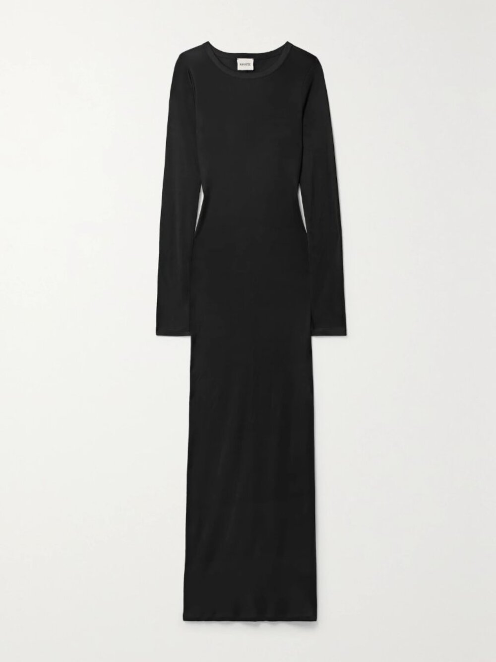 NWOT Khaite Bayra Black Viscose Jersey Maxi Dress Size XS Retail $780 Luxury